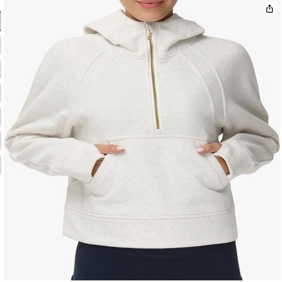 The Gym People Cropped Hoodie size XS Off White - Picture 1 of 5